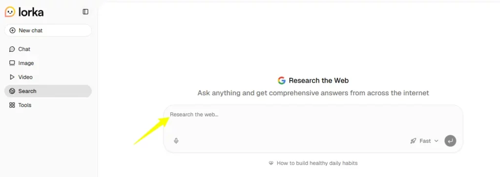 AI Web Search Lorka AI