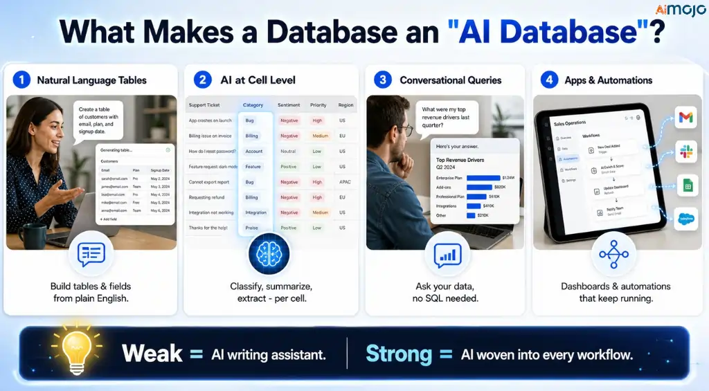 AI database automating data with natural language