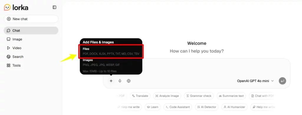 Chat With PDF Lorka AI