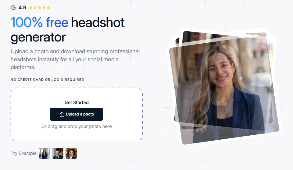 الباقة المجانية AI أداة إنشاء صور شخصية احترافية InstaHeadshots