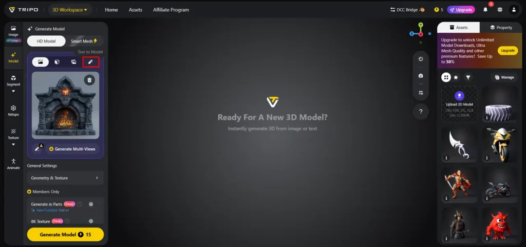 generate the model with Custom Prompt