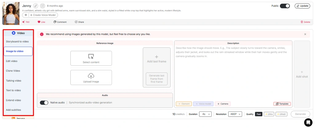 APOB AI Video Options