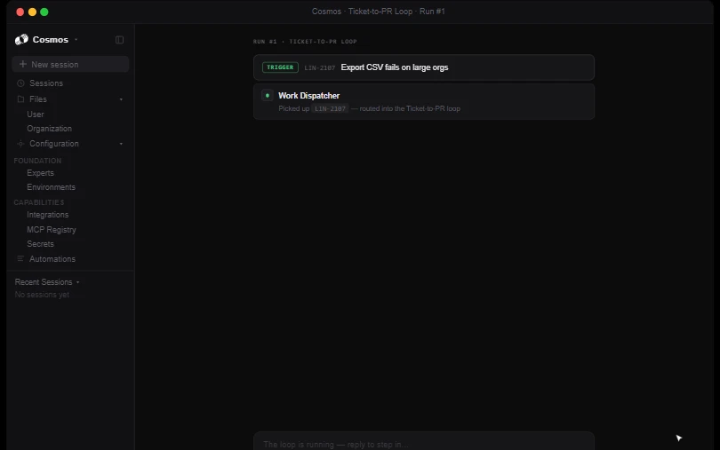 Augment Code Cosmos Agent