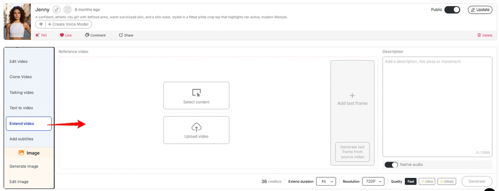 Extend Video Feature - APOB AI