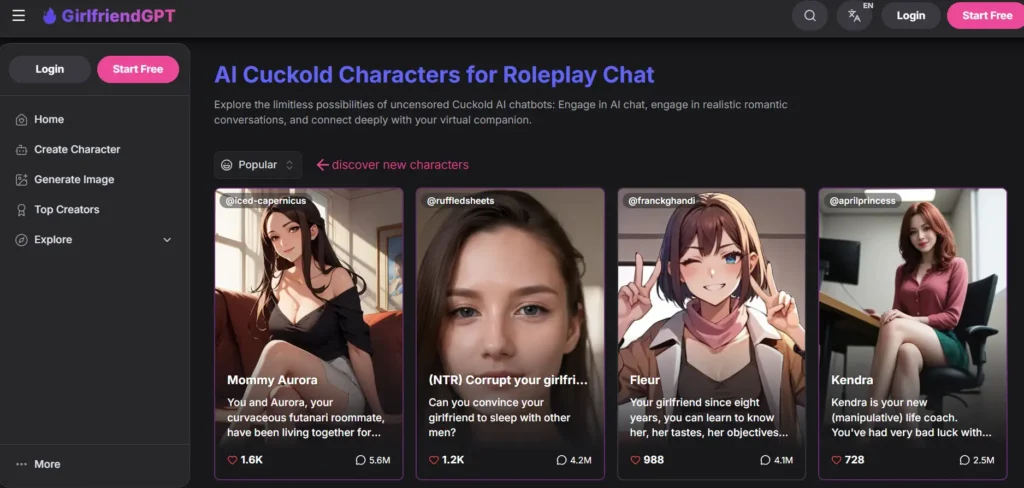 GirlfriendGPT - AI Cuckold Chat