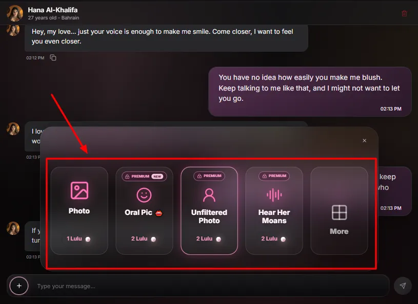 In Chat Photos Generation Hayati AI