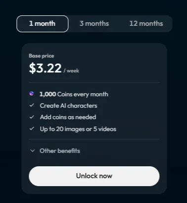 Joi AI - Monthly Pricing Plan