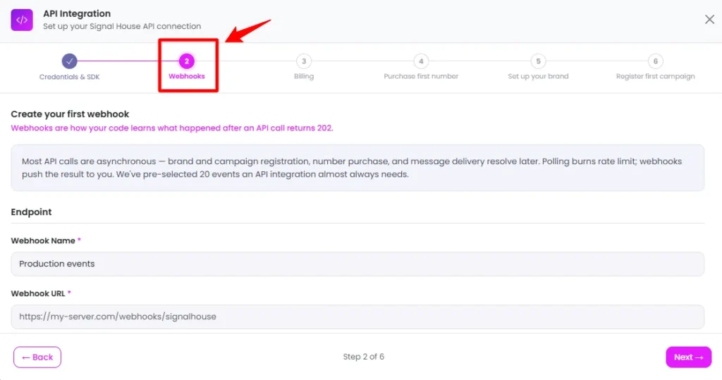 Process Webhooks on Signal House
