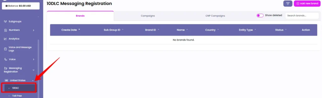 Signal House - Messaging Registration