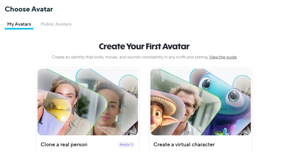 Pilih HeyGen AI Model Avatar untuk Sinkronisasi Bibir