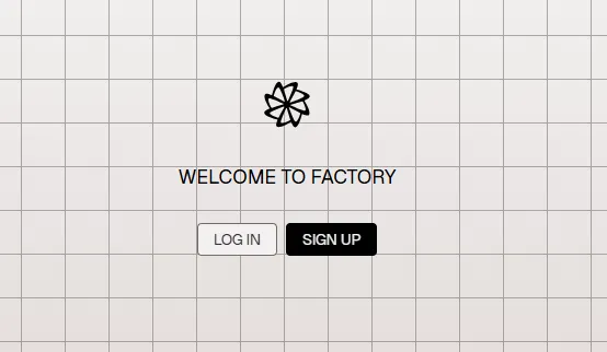 Sign Up on Factory