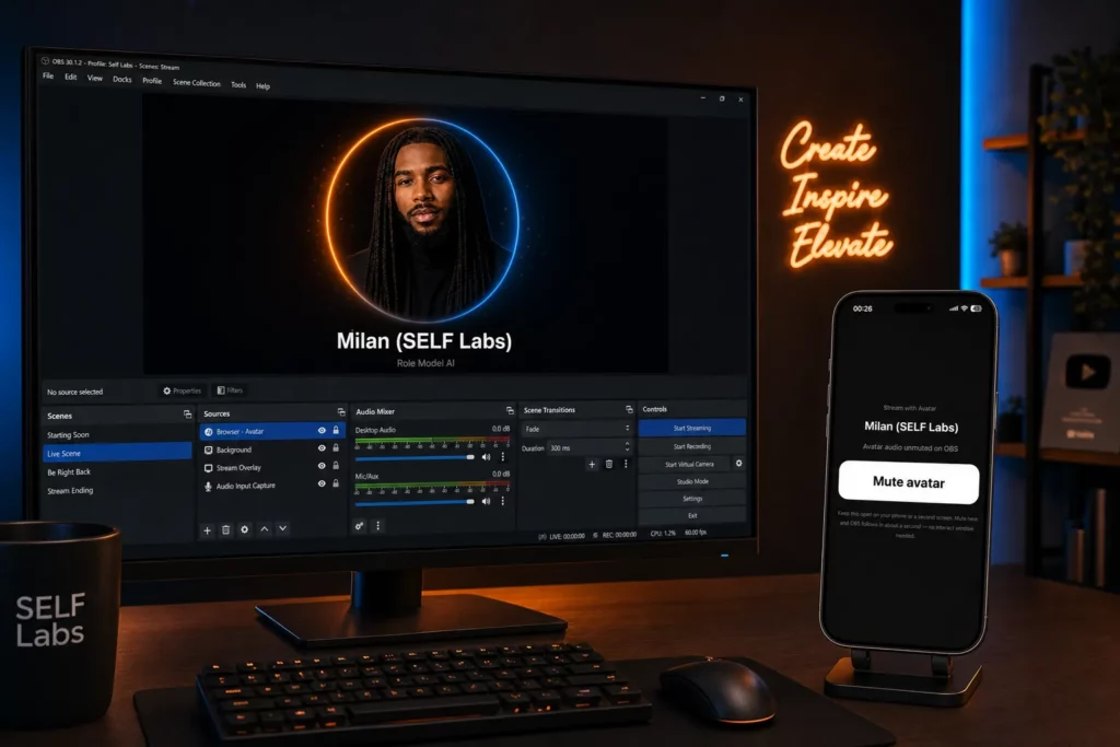 Stream with Avatar RoleModel.AI