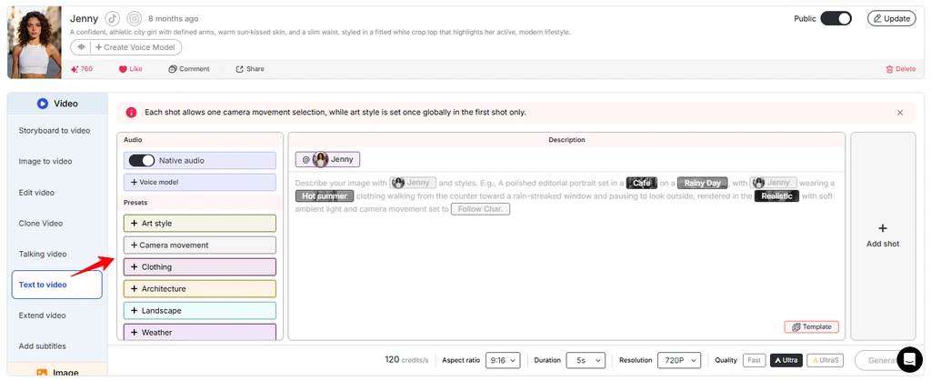Text to video Option APOB AI