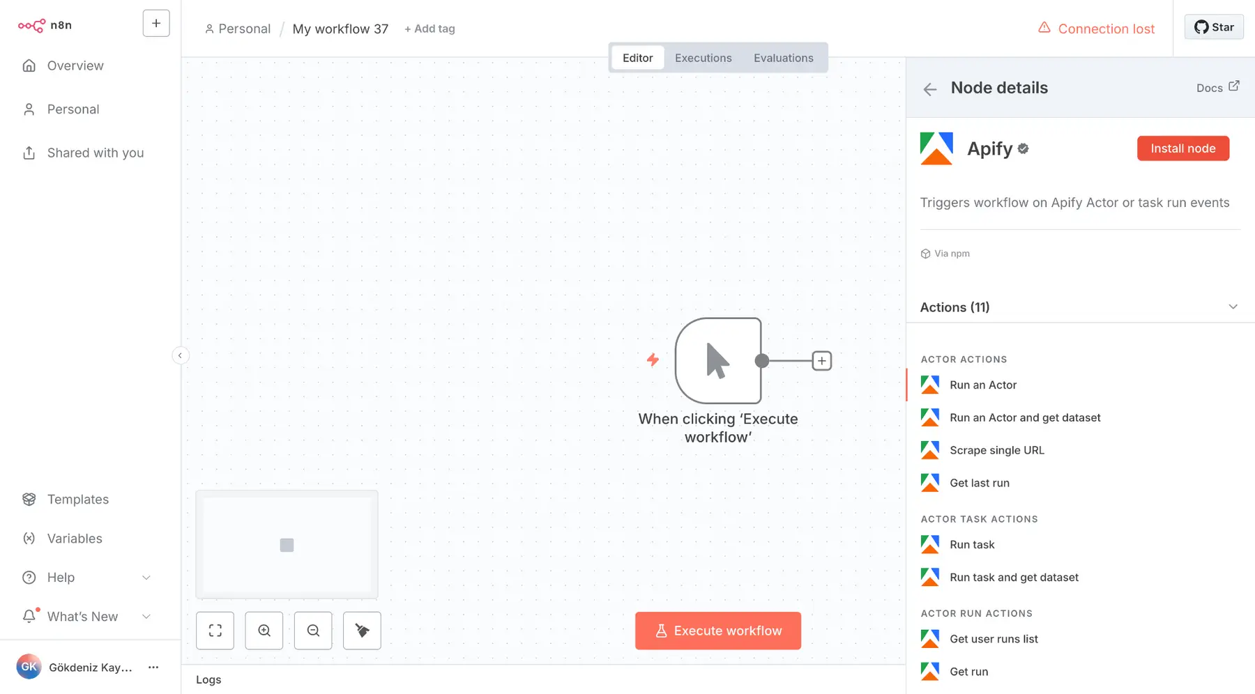 Apify Node for n8n