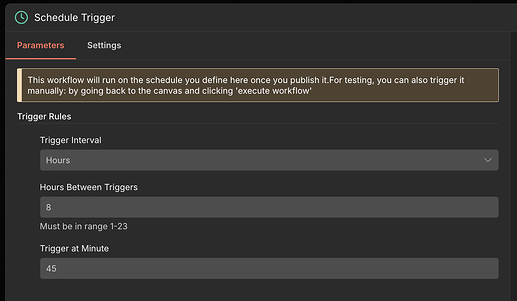 Configure the n8n Schedule Trigger