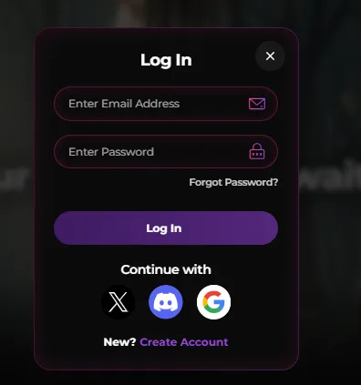 Create an account On Mistrezz AI