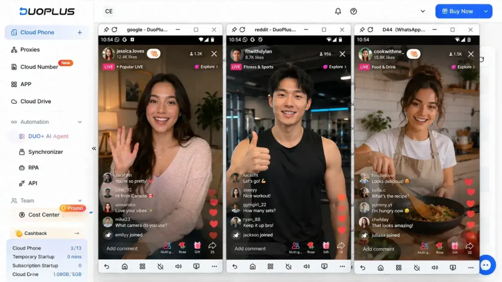 DuoPlus Live Streaming