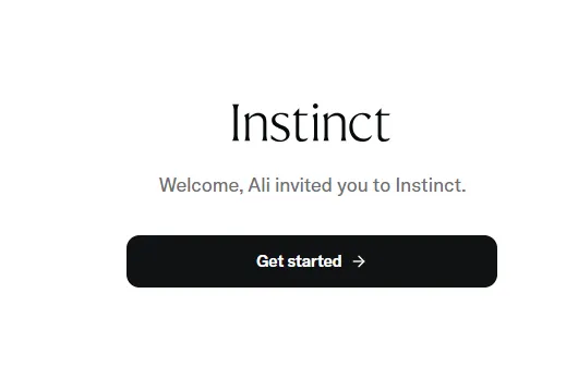 Instinct invite Page