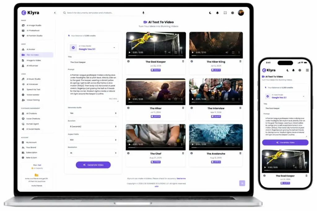 Klyra AI - AI Video Generation