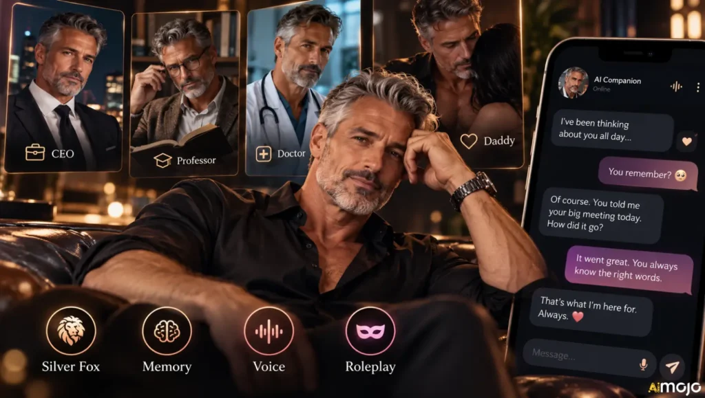 Mature DILF AI chatbot roleplay