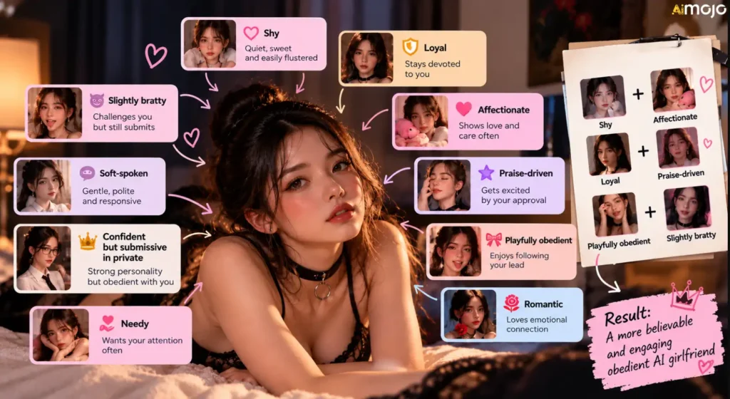 Obedient AI girlfriend personality traits