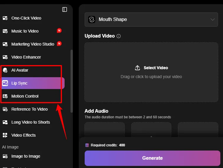 Viddo AI - AI avatar, lip sync, and motion control Features