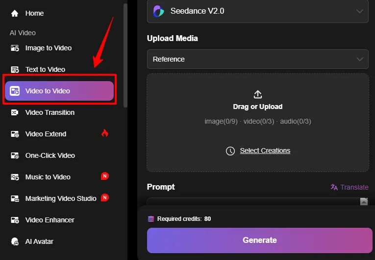 Viddo AI Video to video Generation